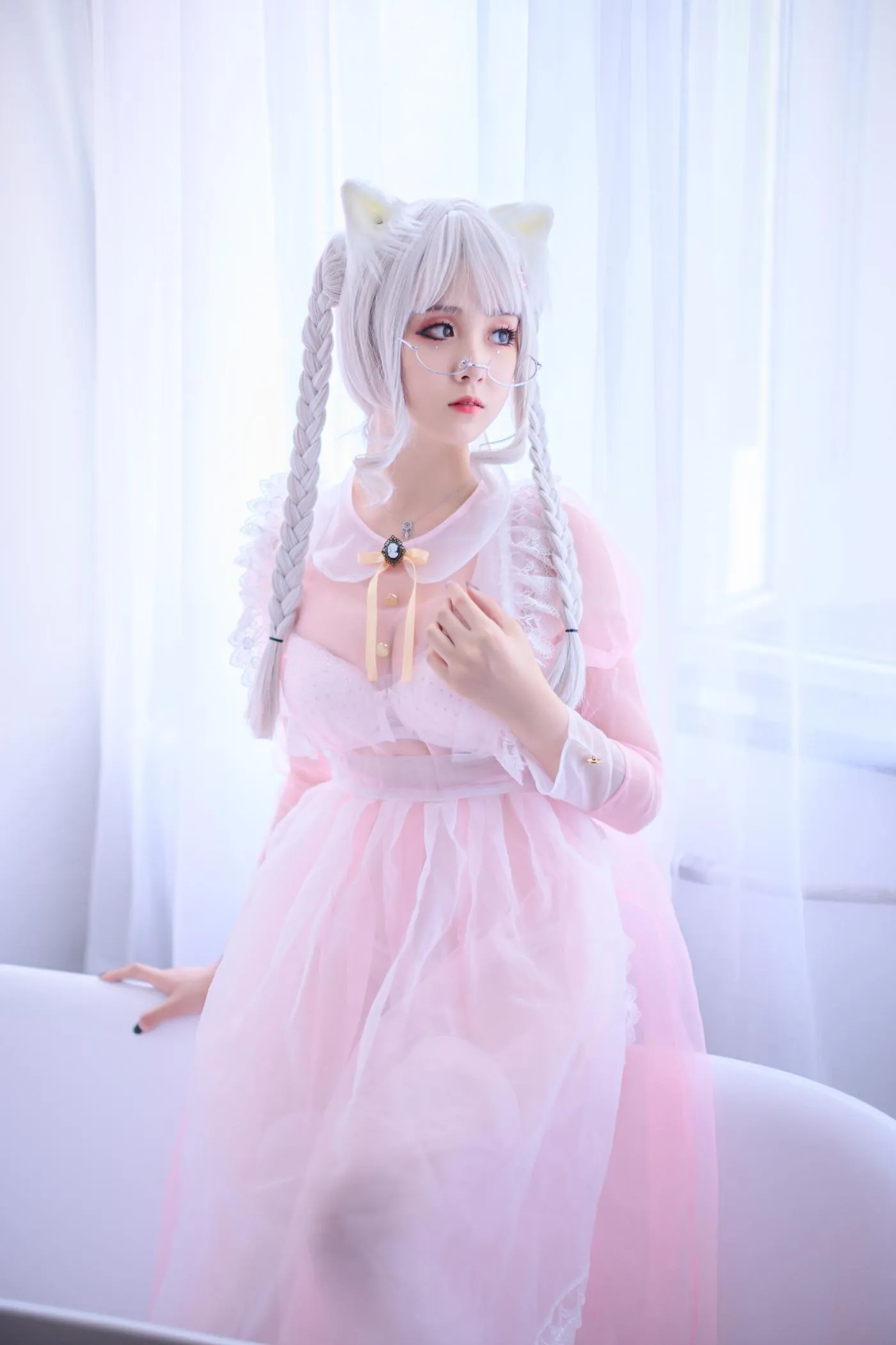 Akisoso秋楚楚 – NO.23 -粉色透明女仆 [21P]插图7